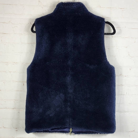 J. Crew Plush Fleece Excursion Vest E1535 in Dark Navy Blue Small (4-6) - Picture 6 of 15
